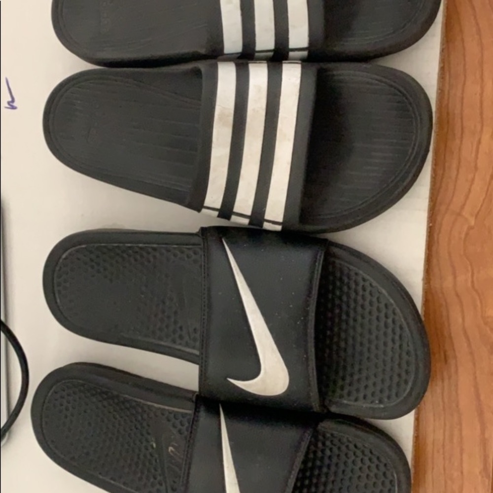 Nike and Adidas slides